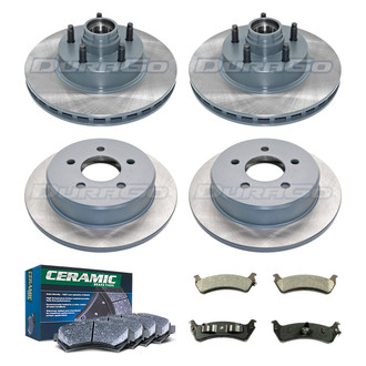 DuraGo® - Titanium Series Plain Front and Rear Brake Kit with Ceramic Pads