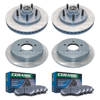 DuraGo® - Titanium Series Plain Front and Rear Brake Kit with Ceramic Pads
