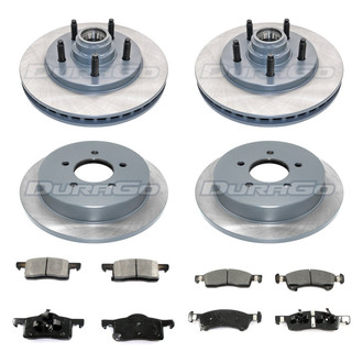 DuraGo® - Titanium Series Plain Front and Rear Brake Kit with Ceramic Pads