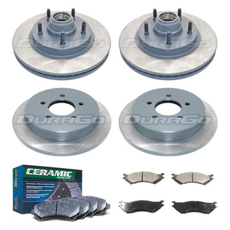DuraGo® - Titanium Series Plain Front and Rear Brake Kit with Ceramic Pads