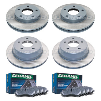 DuraGo® - Titanium Series Plain Front and Rear Brake Kit with Ceramic Pads