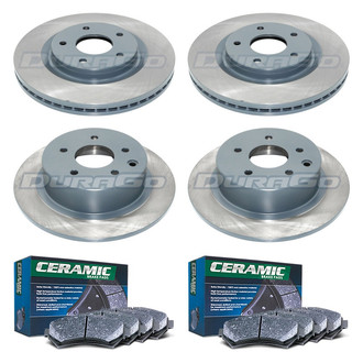 DuraGo® - Titanium Series Plain Front and Rear Brake Kit with Ceramic Pads