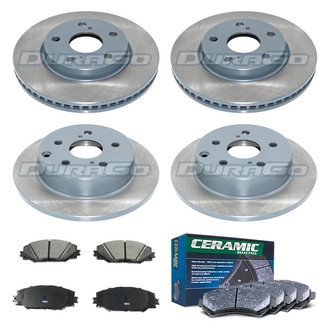 DuraGo® - Titanium Series Plain Front and Rear Brake Kit with Ceramic Pads