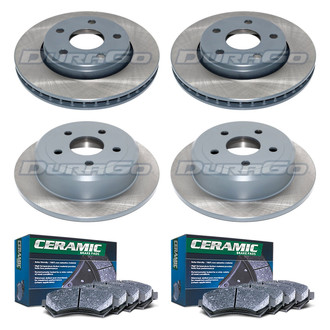 DuraGo® - Titanium Series Plain Front and Rear Brake Kit with Ceramic Pads
