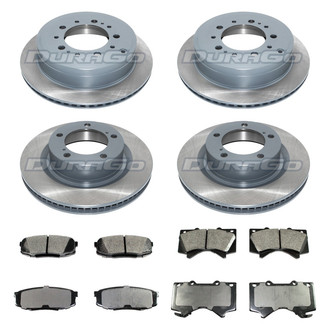 DuraGo® - Titanium Series Plain Front and Rear Brake Kit with Ceramic Pads