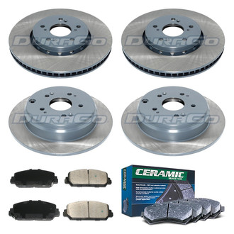 DuraGo® - Titanium Series Plain Front and Rear Brake Kit with Ceramic Pads