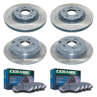 DuraGo® - Titanium Series Plain Front and Rear Brake Kit with Ceramic Pads