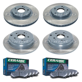 DuraGo® - Titanium Series Plain Front and Rear Brake Kit with Ceramic Pads