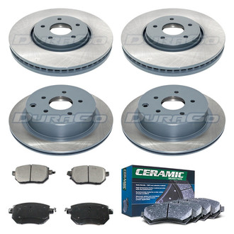 DuraGo® - Titanium Series Plain Front and Rear Brake Kit with Ceramic Pads
