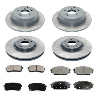 DuraGo® - Titanium Series Plain Front and Rear Brake Kit with Ceramic Pads