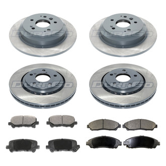 DuraGo® - Titanium Series Plain Front and Rear Brake Kit with Ceramic Pads