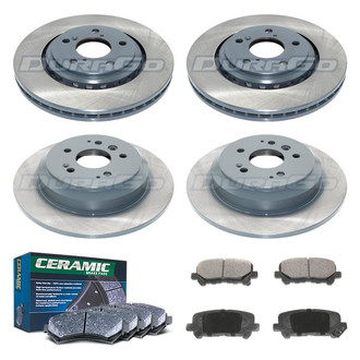DuraGo® - Titanium Series Plain Front and Rear Brake Kit with Ceramic Pads