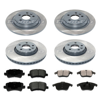 DuraGo® - Titanium Series Plain Front and Rear Brake Kit with Ceramic Pads