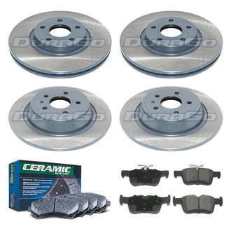 DuraGo® - Titanium Series Plain Front and Rear Brake Kit with Ceramic Pads