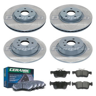 DuraGo® - Titanium Series Plain Front and Rear Brake Kit with Ceramic Pads