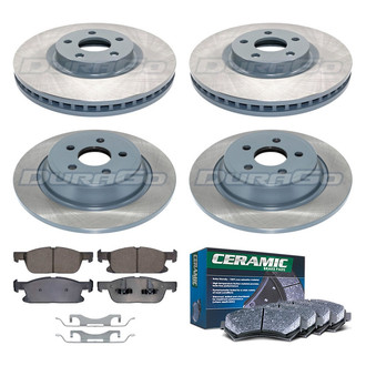DuraGo® - Titanium Series Plain Front and Rear Brake Kit with Ceramic Pads