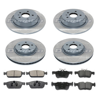 DuraGo® - Titanium Series Plain Front and Rear Brake Kit with Ceramic Pads
