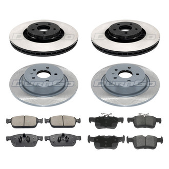 DuraGo® - Titanium Series Plain Front and Rear Brake Kit with Ceramic Pads