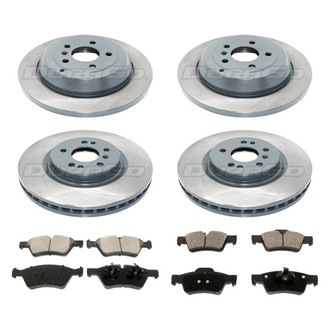 DuraGo® - Titanium Series Plain Front and Rear Brake Kit with Ceramic Pads