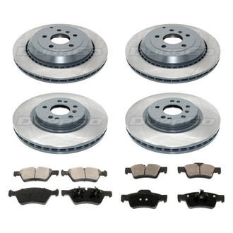 DuraGo® - Titanium Series Plain Front and Rear Brake Kit with Ceramic Pads