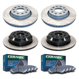 DuraGo® - Titanium Series Plain Front and Rear Brake Kit with Ceramic Pads