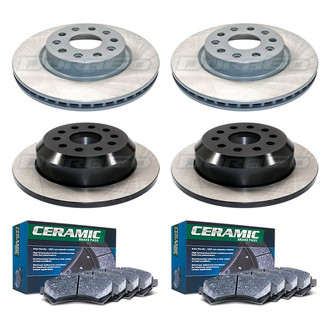 DuraGo® - Titanium Series Plain Front and Rear Brake Kit with Ceramic Pads