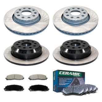DuraGo® - Titanium Series Plain Front and Rear Brake Kit with Ceramic Pads