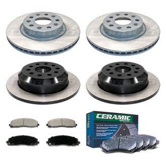 DuraGo® - Titanium Series Plain Front and Rear Brake Kit with Ceramic Pads