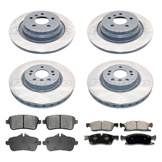 DuraGo® - Titanium Series Plain Front and Rear Brake Kit with Ceramic Pads