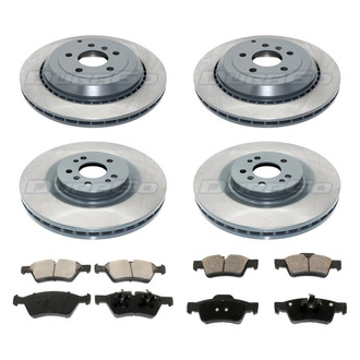 DuraGo® - Titanium Series Plain Front and Rear Brake Kit with Ceramic Pads