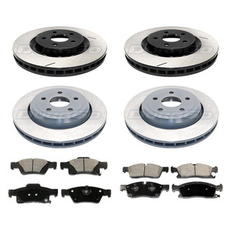 DuraGo® - Titanium Series Plain Front and Rear Brake Kit with Ceramic Pads