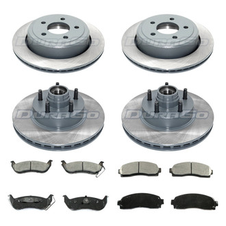 DuraGo® - Titanium Series Plain Front and Rear Brake Kit with Ceramic Pads