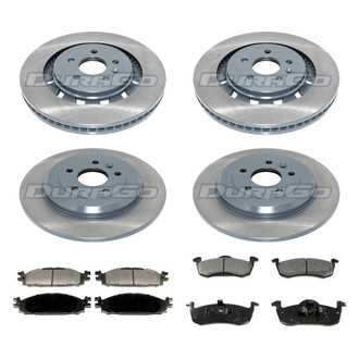 DuraGo® - Titanium Series Plain Front and Rear Brake Kit with Ceramic Pads