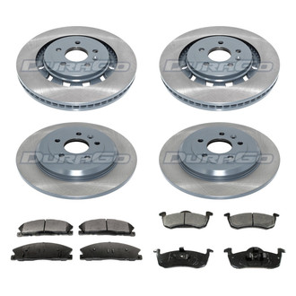 DuraGo® - Titanium Series Plain Front and Rear Brake Kit with Ceramic Pads