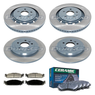 DuraGo® - Titanium Series Plain Front and Rear Brake Kit with Ceramic Pads