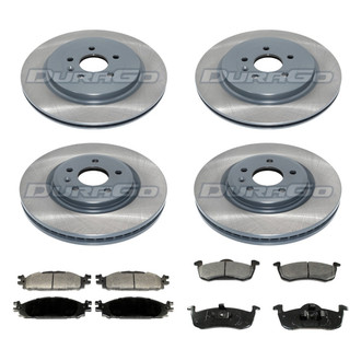 DuraGo® - Titanium Series Plain Front and Rear Brake Kit with Ceramic Pads