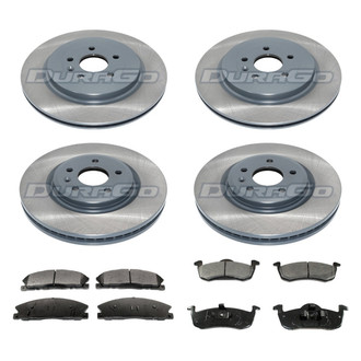 DuraGo® - Titanium Series Plain Front and Rear Brake Kit with Ceramic Pads