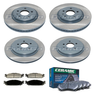 DuraGo® - Titanium Series Plain Front and Rear Brake Kit with Ceramic Pads