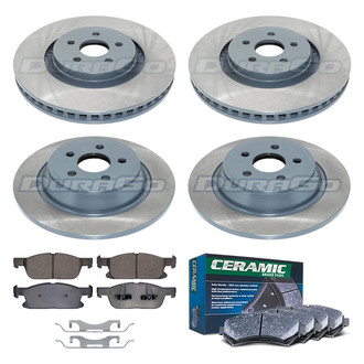 DuraGo® - Titanium Series Plain Front and Rear Brake Kit with Ceramic Pads