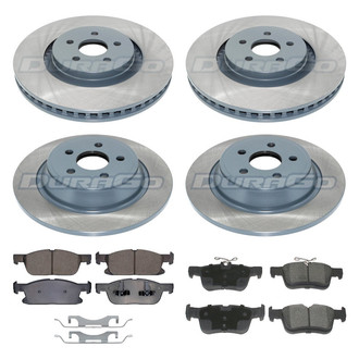 DuraGo® - Titanium Series Plain Front and Rear Brake Kit with Ceramic Pads