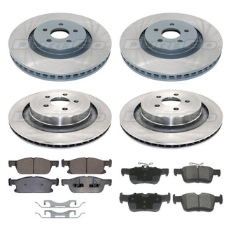 DuraGo® - Titanium Series Plain Front and Rear Brake Kit with Ceramic Pads