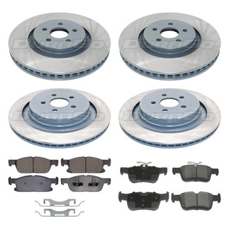 DuraGo® - Titanium Series Plain Front and Rear Brake Kit with Ceramic Pads
