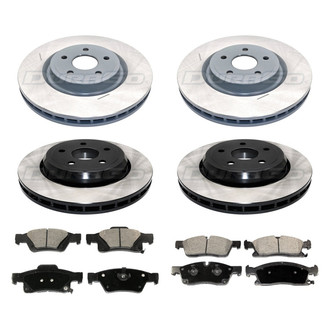 DuraGo® - Titanium Series Plain Front and Rear Brake Kit with Ceramic Pads