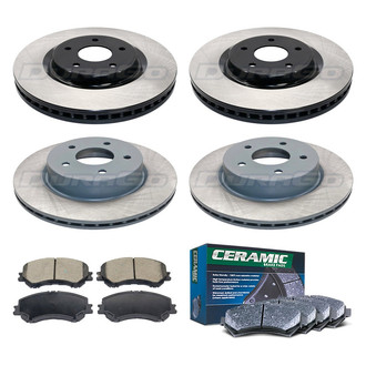 DuraGo® - Titanium Series Plain Front and Rear Brake Kit with Ceramic Pads