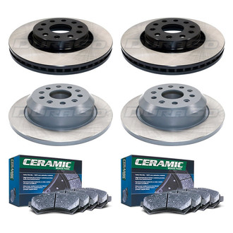 DuraGo® - Titanium Series Plain Front and Rear Brake Kit with Ceramic Pads