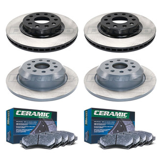 DuraGo® - Titanium Series Plain Front and Rear Brake Kit with Ceramic Pads