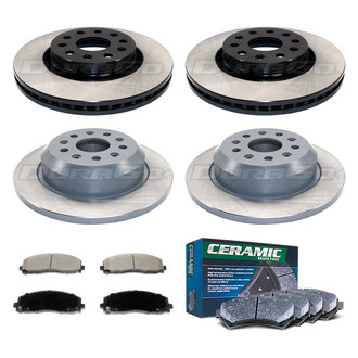 DuraGo® - Titanium Series Plain Front and Rear Brake Kit with Ceramic Pads