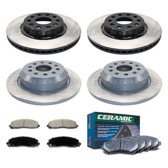 DuraGo® - Titanium Series Plain Front and Rear Brake Kit with Ceramic Pads