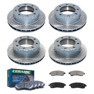DuraGo® - Titanium Series Plain Front and Rear Brake Kit with Ceramic Pads