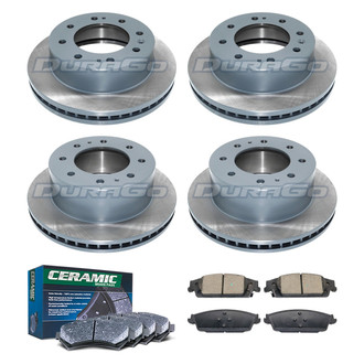 DuraGo® - Titanium Series Plain Front and Rear Brake Kit with Ceramic Pads